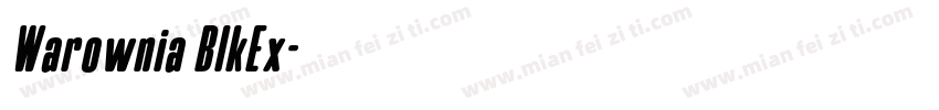 字体全称Warownia BlkEx字体转换